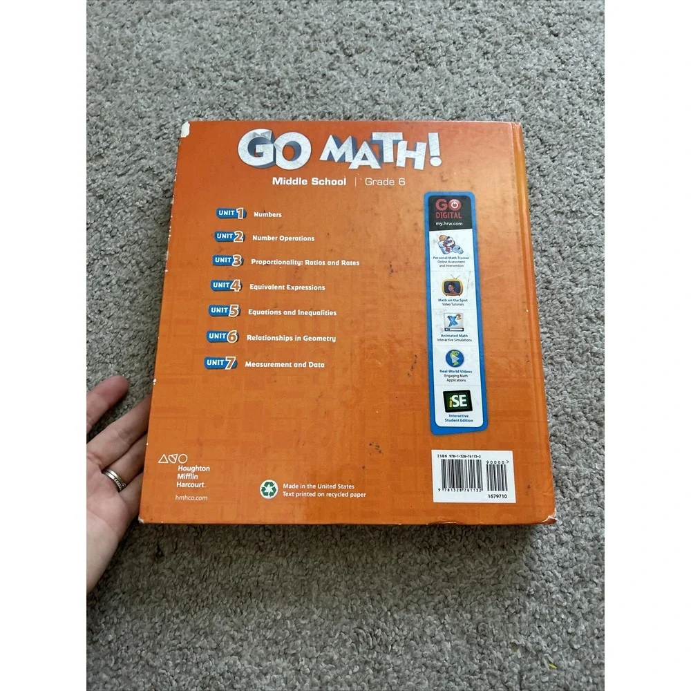 Go Math! Student Edition Grade 6 2018 Houghton Mifflin Harcourt Textbook‎